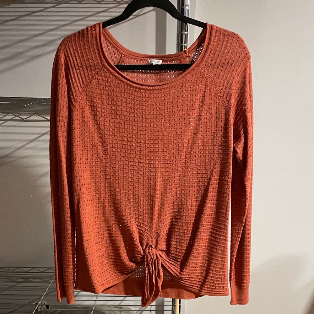 Kismet Rust Long Sleeve Knit Top